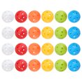 thumbnail image 1 of MasteelfCA 24pcs Perforated Plastic Play Balls Hollow Practice Training Sports Balls (Mixed Colors), 1 of 8