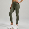 thumbnail image 3 of Miqool Womens High Waist Ankle Yoga Leggings Workout Tummy Control Soft Bike Pants with Two Pockets, 3 of 5