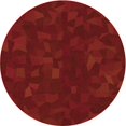 thumbnail image 1 of Ahgly Company Machine Washable Indoor Round Transitional Cranberry Red Area Rugs, 3' Round, 1 of 7