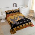 thumbnail image 4 of YST Ensemble de Douillette Rustique Ours Format Simple pour Garçons, Ensemble de Literie Faune de Chasse Courtepointe d'Animaux Style Ferme pour Enfants Ados Adultes Chambre, Ensembles de Literie Douillette Planches de Bois Vintage, Brun, 4 of 6