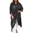 thumbnail image 1 of Birdeem Womens Solid Chiffon Long Loose Breathable Cardigan Coat, 1 of 4