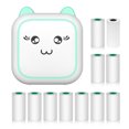 thumbnail image 1 of C25 Mini Pocket Printer 2-inch 58mm Thermal Printer with 200dpi Resolution, Includes 1 Thermal Paper Roll & 10 Adhesive Labels, Rechargeable Battery, Portable Design in Pink or Green, 1 of 6