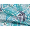 thumbnail image 5 of oneOone Rayon Turquoise & Purple Fabric Leaves & Lemon Craft Projects Decor Fabric Printed By The Yard 56 Inch Wide, 5 of 5