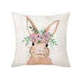 thumbnail image 1 of Fasiaou Colorful Easter Rabbit Print Pillow Cases for Decorative Couch Cushions and Seasonal Home Living Room Updates,D, 1 of 6