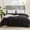Black, variant on Skimsklo Washed Cotton Quilt Cover Set for Dorm Bed 173X229Cm | Soft Breathable Double-Sided Bedding Cover for Students - Reversible Comforter Cover for Home Bedroom Decor, Twin Full Size, Fade Resi