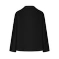 thumbnail image 4 of Timegard Long Sleeve Shirts for Women Cotton Linen Lightweight Button up Tops Blouse Fall Solid Color, 4 of 5