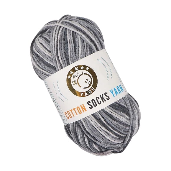 Hand-Knitting Chunky Wool Yarn, 3-Ply Cotton Blend for Scarf & Sweater DIY, Soft Baby Blanket Thread, 50g/Skein