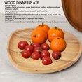 thumbnail image 3 of Modern and Personalized Walnut Wood Dinner Plate, Easy Cleaning & Lightweight for Desserts, Snacks, Fruits,Unique Japanese Style, Suitable for Tea, Reusable and, 3 of 7