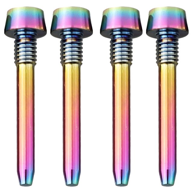 4pcs Bicycle Brake Pad Retaining Pin M4x26mm Titanium Alloy Disc Brake Caliper Bolt Pin Plug Bike Oil Disc Screw Accessories