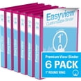 thumbnail image 1 of Davis Group, Easyview Premium, Round Ring, Customizable, View Binder, 6 Pack, 1", 1 of 3