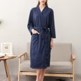 thumbnail image 1 of serony Women Water Absorption Bath Robe Solid Solid Waffle Waffle Bathrobe Spa Home Dress Nightgown, 1 of 8