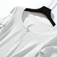 thumbnail image 4 of Yuyuzo T-Shirts pour Femmes à Manches Courtes, Col Rond, Basiques, Hauts de Sortie, T-Shirts de Couleur Unie, T-Shirts Décontractés Amples, 4 of 7