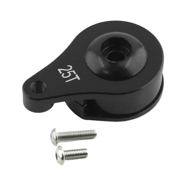 ZheElen Metal Damping Servo Saver Waterproof Adjustable Arm RC Car Crawler Part Wear-resistant Servo Protection Device Black Single Hole