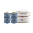 thumbnail image 2 of 4 Pieces Insulated Lunch Box Set Bento Box 420ml 620ml for Adult Kids Portable Round Food Lunch Container Snack Box for Blue, 2 of 8