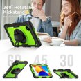 thumbnail image 3 of XYX For Xiaomi Redmi Pad SE 8.7 inch 2024, 360 Rotating Shockproof Cover with Stand, Screen Protector, Shoulder Strap, Lime PC, 3 of 7