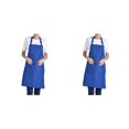 thumbnail image 4 of ZheElen 12pcs Innovative And Convenient Adjustable Cotton Linen Kitchen Chef Bib Apron blue 2Set, 4 of 6