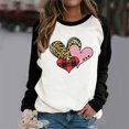 thumbnail image 2 of RKSTN Chandail en Molleton de la Saint-Valentin pour Femmes Mode Imprimé Lettre et Cœur Chandail en Molleton Manches Longues Col Rond Tops, 2 of 4