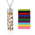 thumbnail image 1 of 2025 New Aromatherapy Jewelry Necklaces Essential Oil Diffuser Necklace Stainless Necklace Perfume Steel Locket Open Scent E8C5, 1 of 1