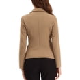 thumbnail image 3 of INSPIRE CHIC Blazer de Travail pour Femme Col à Revers Veste à Manches Longues Blazer de Complet Kaki Foncé m, 3 of 6