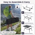 thumbnail image 4 of Patiojoy Table de Camping Pliante Table de Plage Roulante en Aluminium Pliable avec Sac de Transport Hauteur Réglable à 4 Niveaux Foncé, 4 of 7