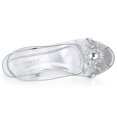 thumbnail image 4 of BLISSFUL STEP Sandales à Talon pour Femmes à Bride Arrière Transparente avec Fleurs et Strass, 4 of 7