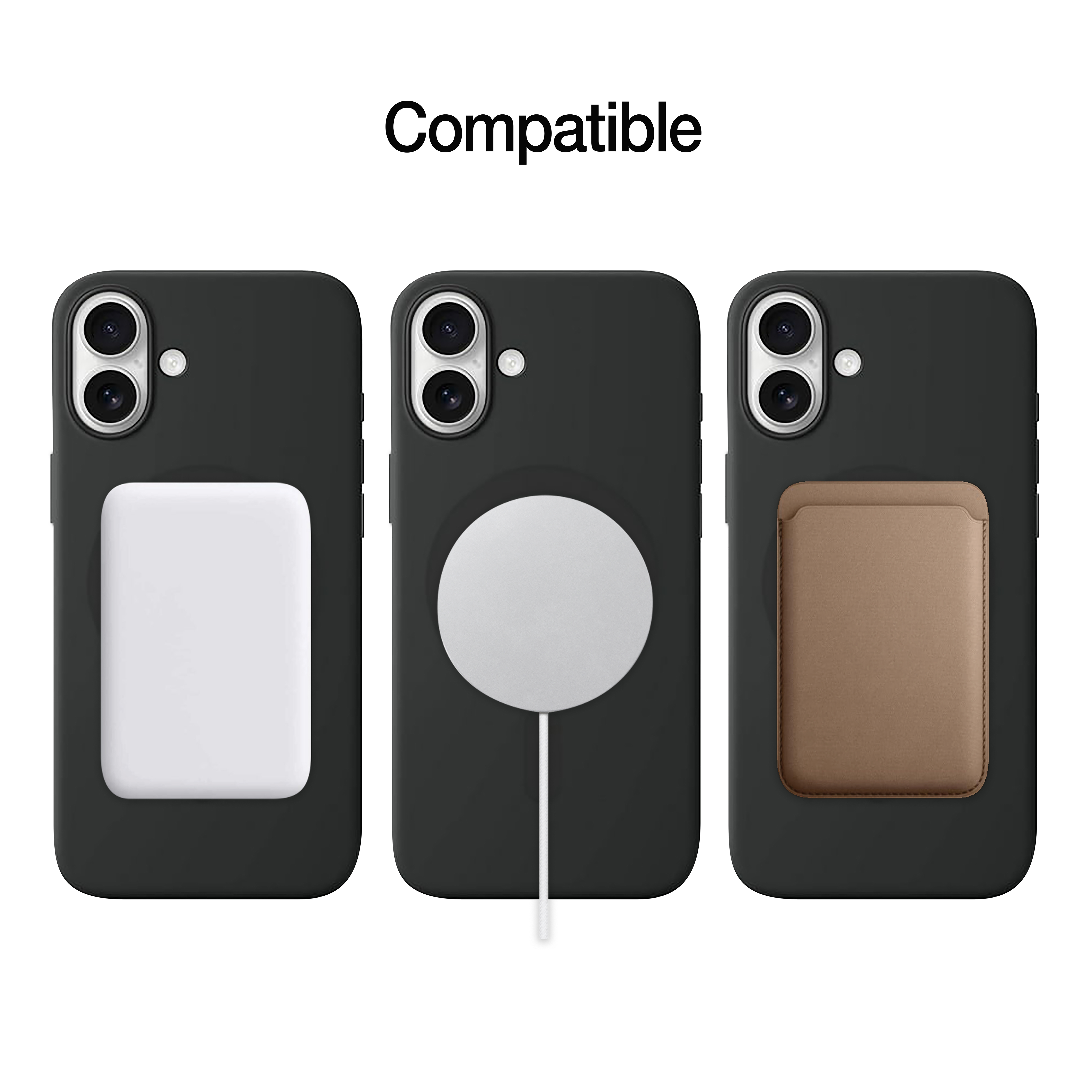 Onn. iPhone 16 étui en silicone compatible avec MagSafe et protection sur 4 côtés