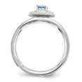 thumbnail image 2 of Sterling Silver & 14k Stackable Expressions Sterling Silver Blue Topaz Ring Size 6, 2 of 3