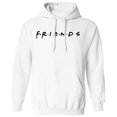 thumbnail image 1 of Friends Unisex Across Chest Letter Print Pullover Hoodie Sweatshirts (LG, WHT), 1 of 1