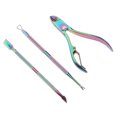 thumbnail image 1 of Cuticle Scraper, Multifunctional Nail Care Portable Stainless Steel Cuticle Trimmer Set  for Fingernails, 1 of 7