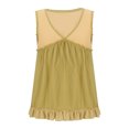 thumbnail image 4 of Timegard Summer Tank Top for Women Deep V Neck Ruffle Ruched Tunic Top Dressy Causal Loose Beach Travel, 4 of 6
