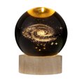 thumbnail image 1 of 3D Crystal Ball with Warm Light Wooden Base Small Night, 1 of 8