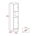 thumbnail image 3 of TUHOME Ibis Armoire à Linge Armoires de Rangement en Bois d'Ingénierie en Beige, 3 of 13