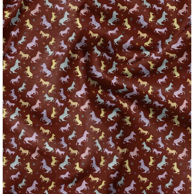 Soimoi Red Velvet Fabric Wild Animal Print Fabric by Yard 58 Inch Wide