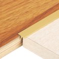 thumbnail image 1 of 3Pcs 2.9Ft x 0.47" T-Molding Floor Transition Strips, Flat Divider Strip, Gold, 1 of 6