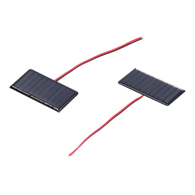 Solar Panel Module, 2 Piece High Conversion Rate DIY Polysilicon Module for Low-power Electrical Appliances Emergency Lights, Traffic Lights, Etc