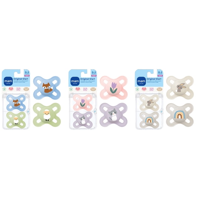 MAM Start Pacifiers - Pack of 2, Assorted Colours