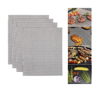 Meitianfacai Tapis en Maille pour Gril Accessoires de Gril de Barbecue Tapis de Gril Réutilisable Antiadhésif pour Légumes Poisson Feuilles de Tapis de Grillade pour Gril au Charbon de Bois au Gaz Extérieur Outils de BBQ