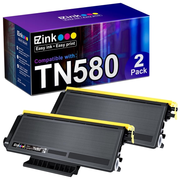 E-Z Ink Compatible Toner Cartridge Replacement for Brother TN580 TN650 TN550 TN620 High Yield Compatible with HL-5370DW HL-5340D DCP-8060 DCP-8065DN HL-5240 HL-5250DN MFC-8660DN (Black 2 Pack)