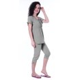 thumbnail image 3 of Moomaya Ensemble de Nuit pour Femmes Capri Coton 2 Pcs Chemises de Nuit, 3 of 6