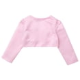 thumbnail image 4 of TSSOE Boléro Shrug à Manches Longues pour Filles, Broderie Florale, Robe de Princesse, Couvre-Robe, Cardigan Court, Rose 90, 4 of 7