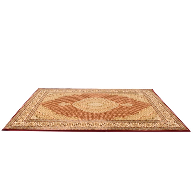 Rug Branch Majestic Collection Traditional Doormat Area Rug Entrance Floor Mat (2x6 feet) - 2'3" x 6', Red