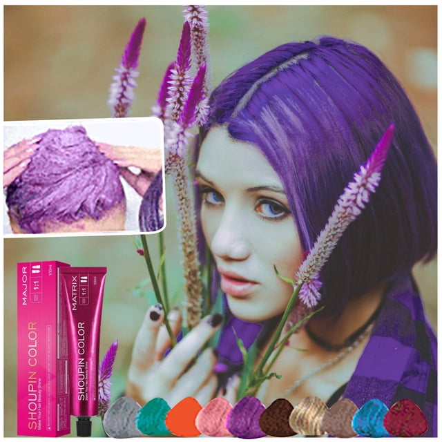 Hair Coloring Shampoo Micro T^Ide Color Single Hair Cream Blue And Black Color Hair,Purple The Shampoo