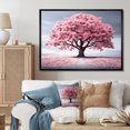 thumbnail image 1 of Designart Trees Oversized framed wall art decor, Tree black framed wall art, Spring Awakening Pink Tree Serenade I , Pink Traditional black framed wall art, 32x16 inches black frame, 1 of 5