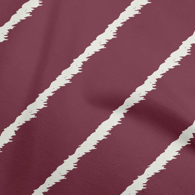 oneOone Polyester Spandex Maroon Fabric Stripe Sewing Material Print Fabric By The Yard 56 Inch Wide