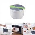 thumbnail image 1 of Cooking Utensils Product Microwave Rice Cooker 8 Cup Easy Use Easy Clean Microwaveable Brown White Rice Pasta Vegetable Cookware Full Set with Lid Spatula Measuring Cup for Meal, 1 of 3