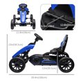thumbnail image 3 of Aosom Pedal Go Kart for Kids w/ Swing Axle, Adjustable Bucket, Blue, 3 of 9