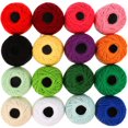 thumbnail image 1 of EIGTHTAIL 16 Rolls of Colorful Embroidery Cotton Thread DIY Embroidery Thread Material Sewing Embroidery Supply, 1 of 9