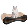 thumbnail image 1 of 22 Inch Cat Scratcher Lounge, Corrugated Ergonomic Cardboard Lounge Scratch Post Angled, Cardboard Protector for Furniture Couch Floor (Walnut Brown), 1 of 8