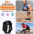 thumbnail image 4 of 1.47" Smartwatch for Women Men with Multiple Sport Modes Step Counter, Fitness Tracker Bluetooth Calls (Make/Answer), IP68 Waterproof, Fitness Watch Compatible with Android and iPhone, Black, 4 of 5