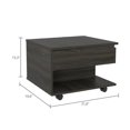 thumbnail image 3 of TUHOME Luanda Lift Top Coffee Table with Concealed Storage and Wheels, Brown, 3 of 11